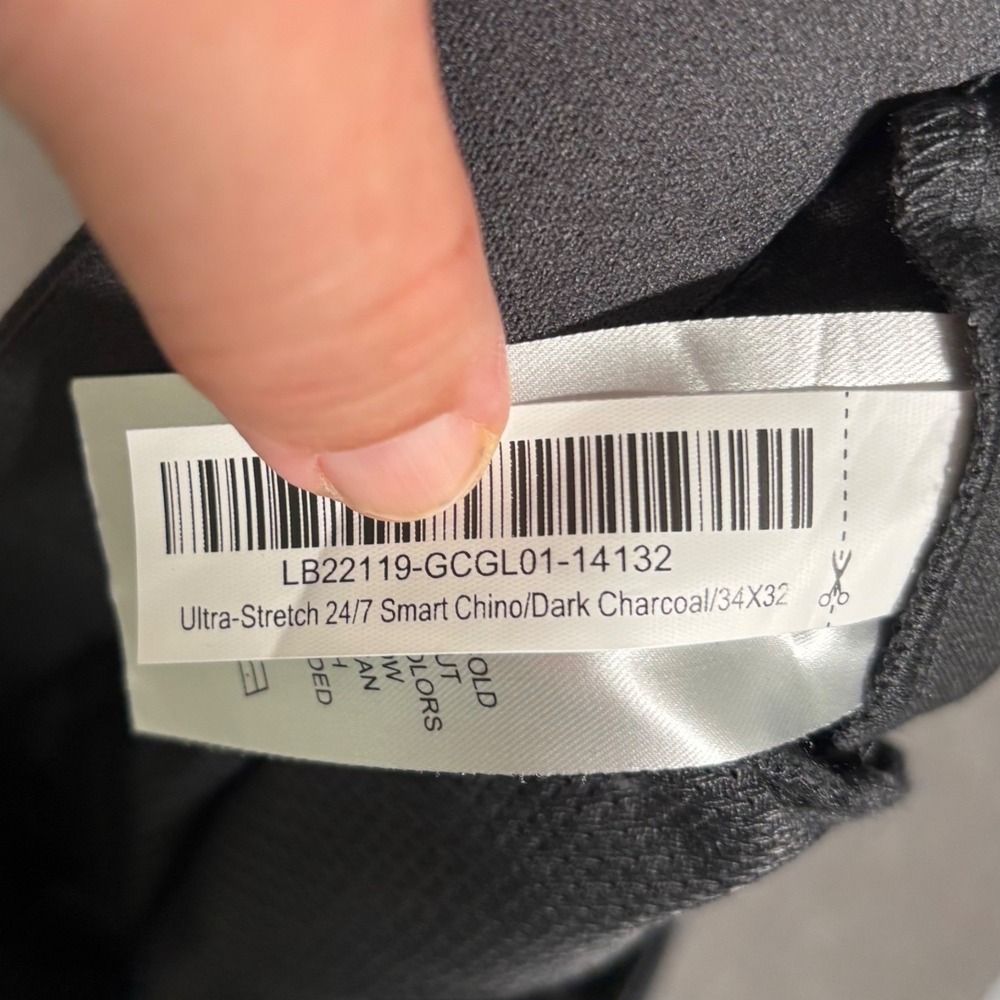 Quince Mens Ultra-Stretch 24/7 Smart Chino Dark Charcoal Gray Pant 34x32 GCGL01 - Picture 6 of 16